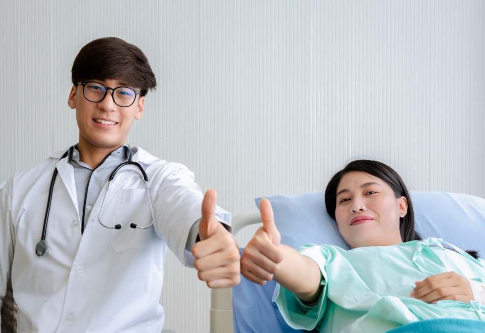 Happy patient and a happy doctor