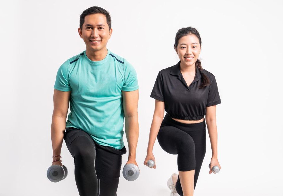 Training with a fitness trainer